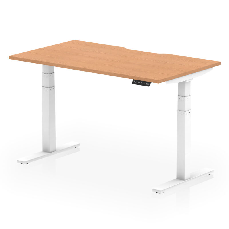 air scalloped edge height adjustable office desk