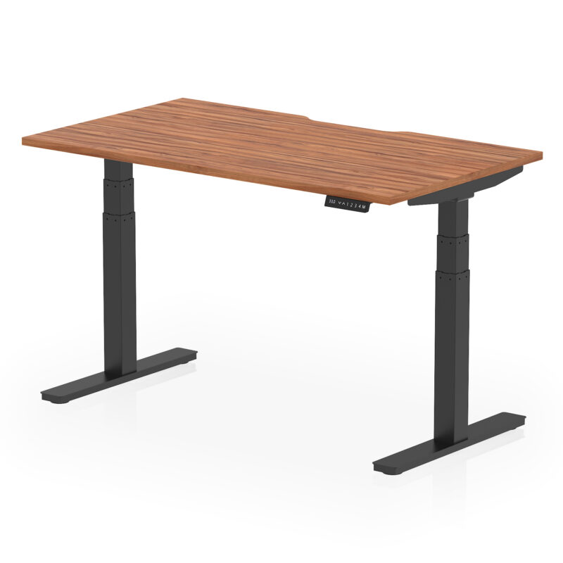 air scalloped edge height adjustable office desk