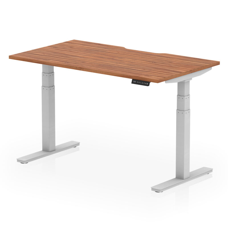 air scalloped edge height adjustable office desk