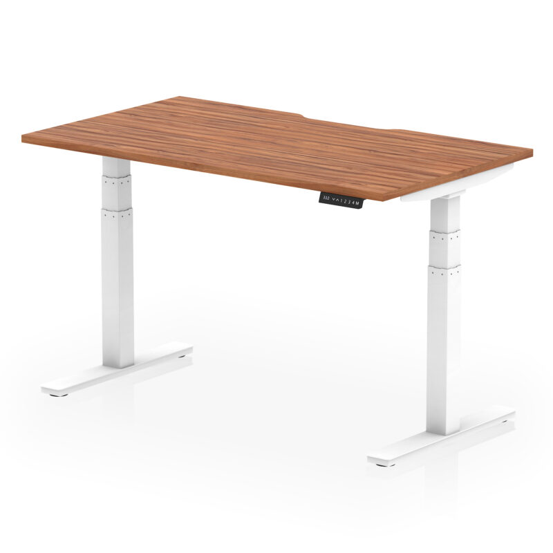air scalloped edge height adjustable office desk
