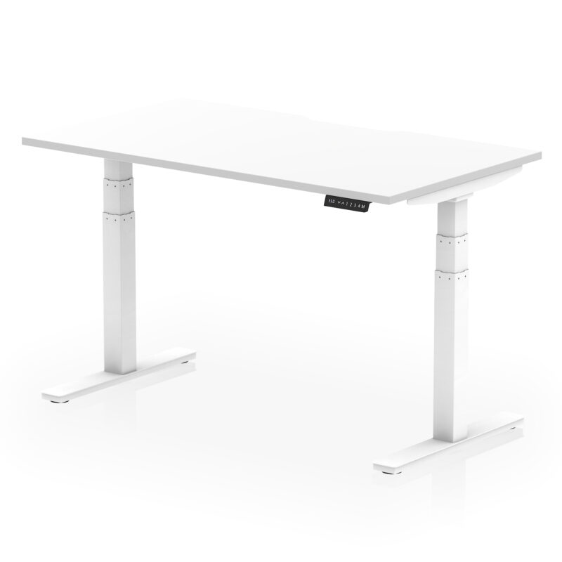 air scalloped edge height adjustable office desk