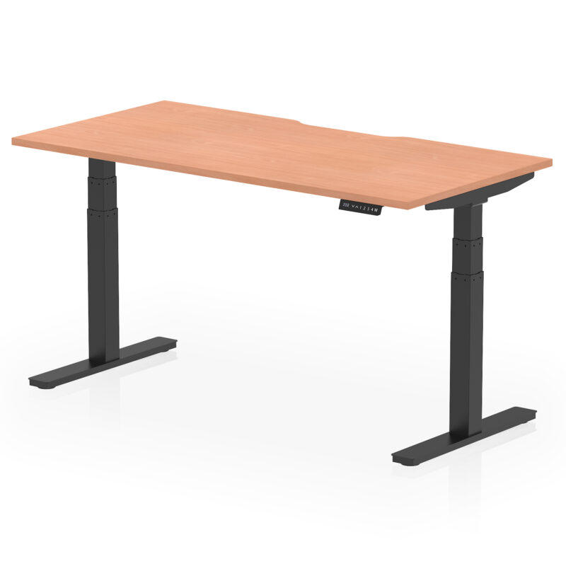 air scalloped edge height adjustable office desk