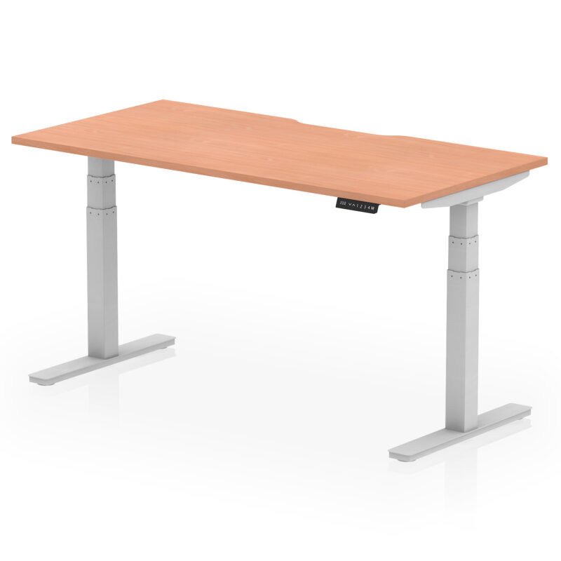air scalloped edge height adjustable office desk