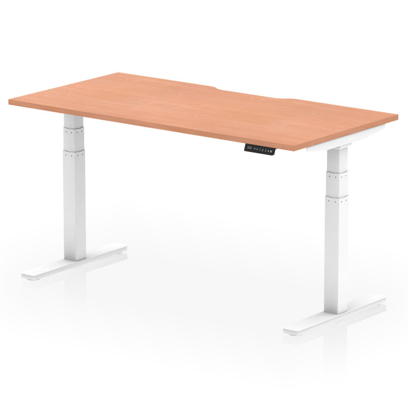 air scalloped edge height adjustable office desk