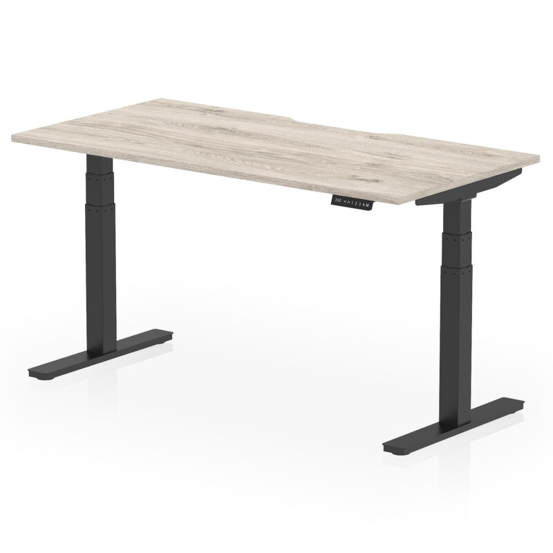 air scalloped edge height adjustable office desk