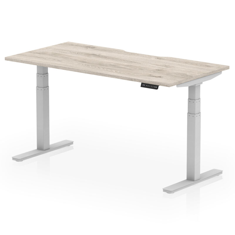 air scalloped edge height adjustable office desk
