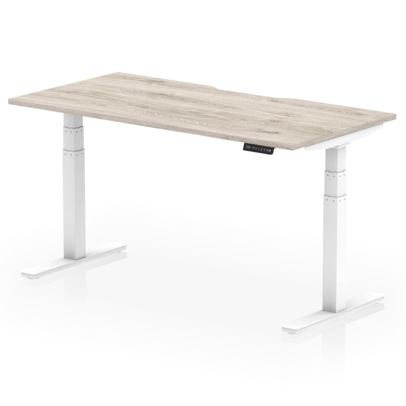 air scalloped edge height adjustable office desk