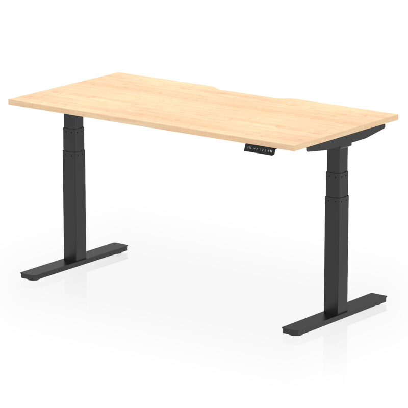 air scalloped edge height adjustable office desk