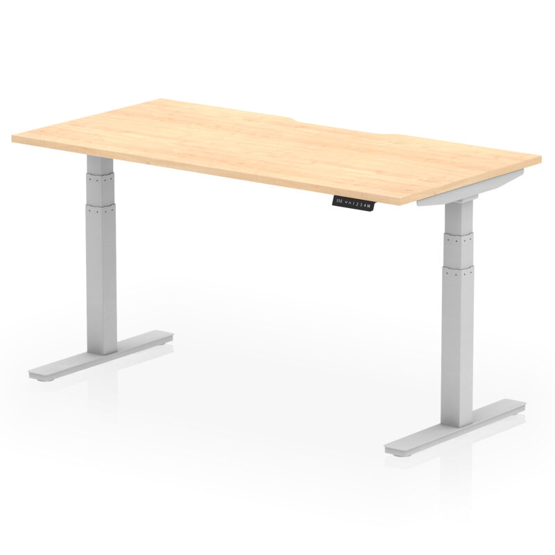 air scalloped edge height adjustable office desk