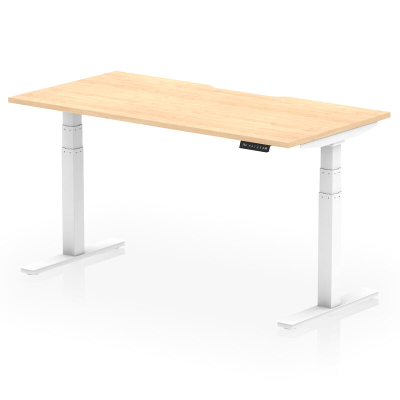 air scalloped edge height adjustable office desk