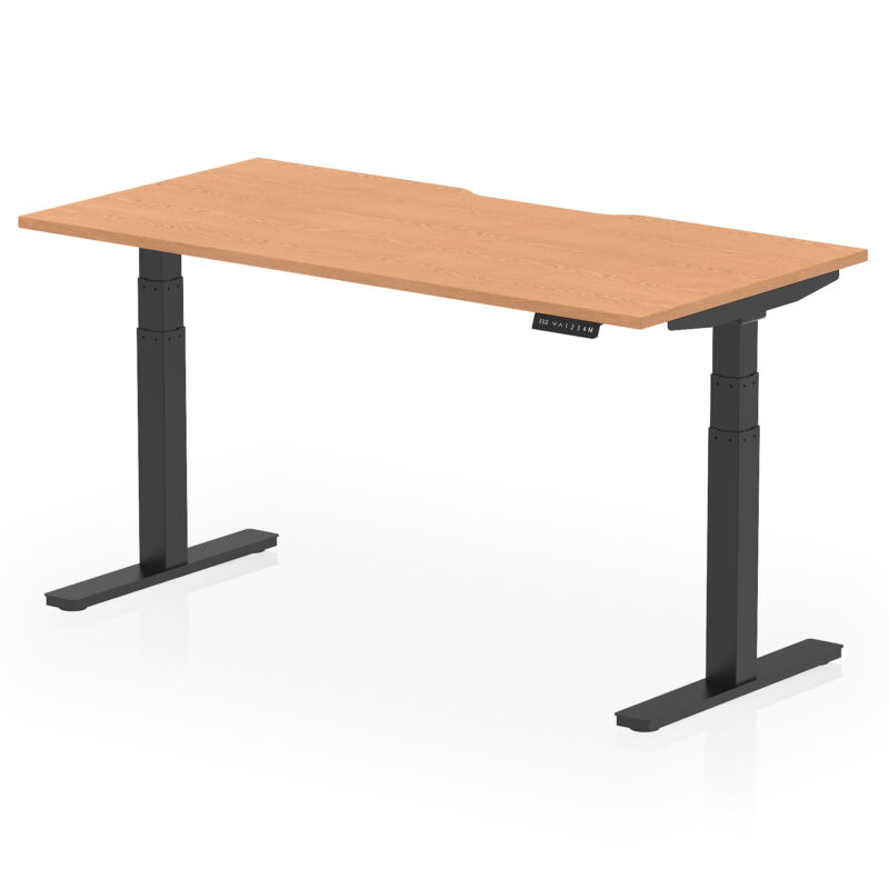 air scalloped edge height adjustable office desk
