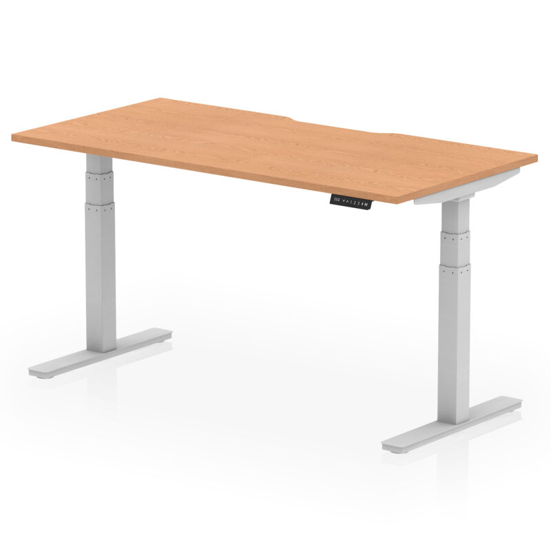 air scalloped edge height adjustable office desk