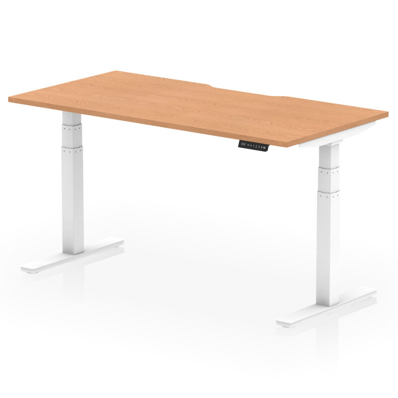 air scalloped edge height adjustable office desk