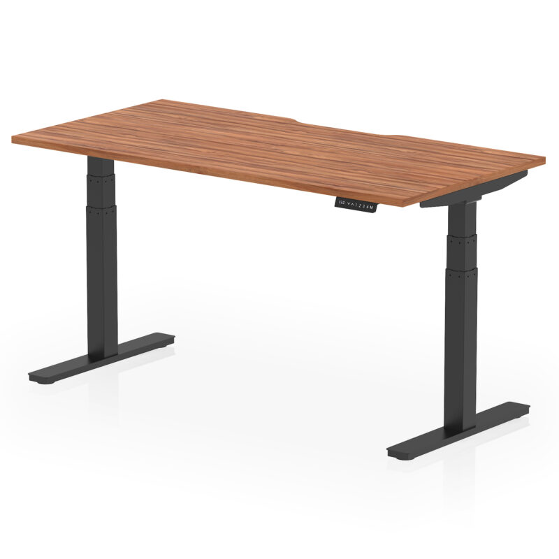 air scalloped edge height adjustable office desk
