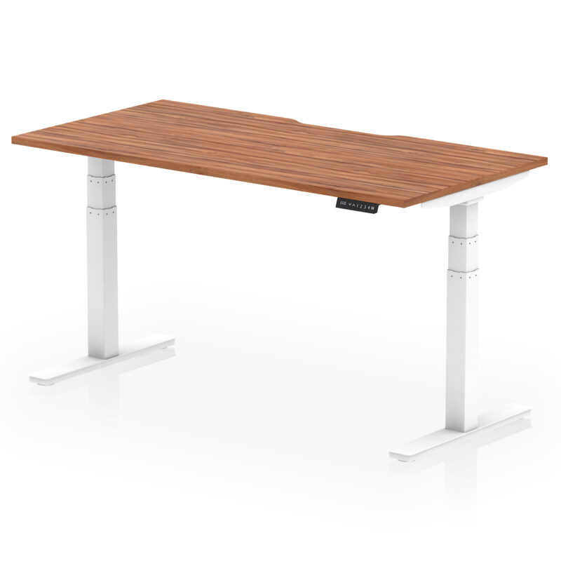 air scalloped edge height adjustable office desk