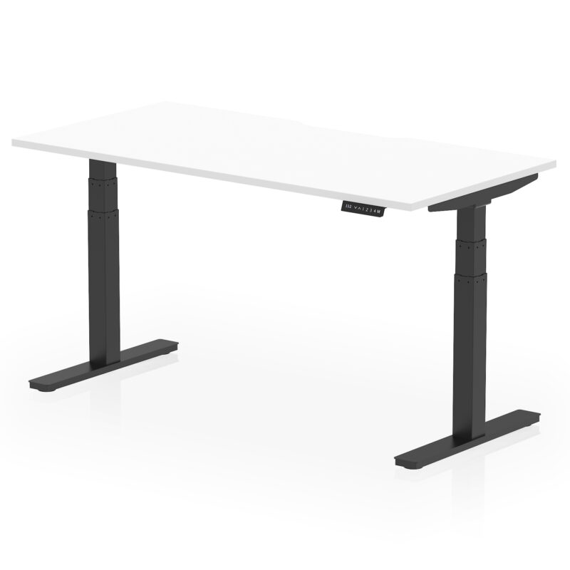 air scalloped edge height adjustable office desk