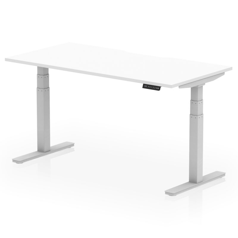 air scalloped edge height adjustable office desk