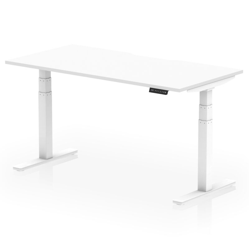 air scalloped edge height adjustable office desk