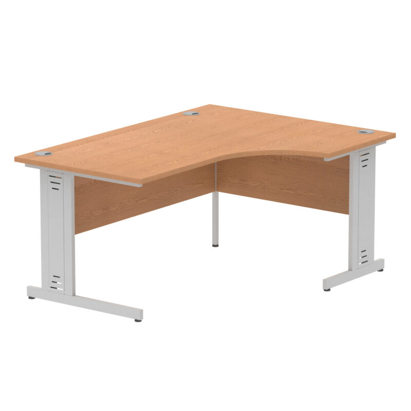 impulse 1600mm left crescent desk cable managed leg