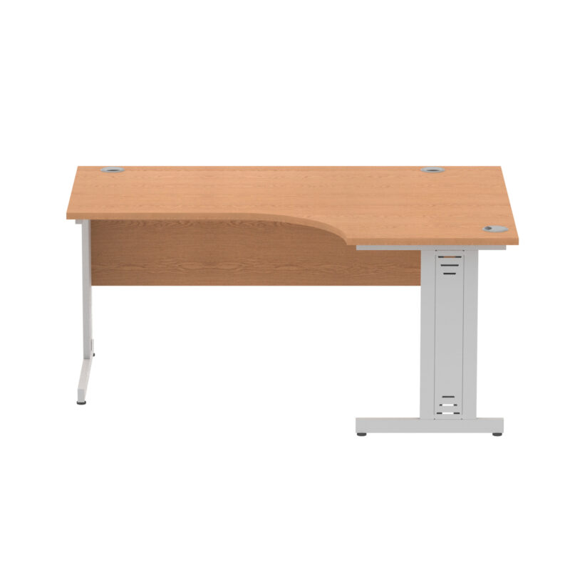 impulse 1600mm left crescent desk cable managed leg