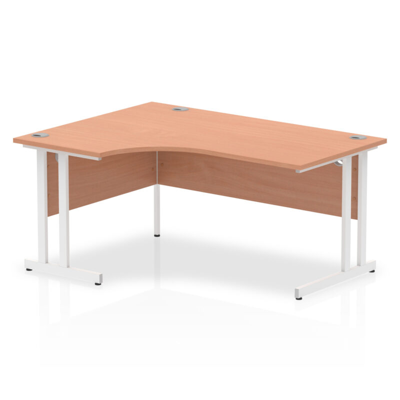 impulse 1600mm left crescent desk cantilever leg
