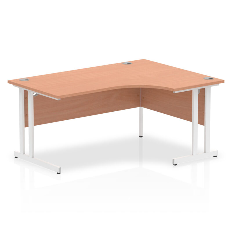 impulse 1600mm right crescent desk cantilever leg