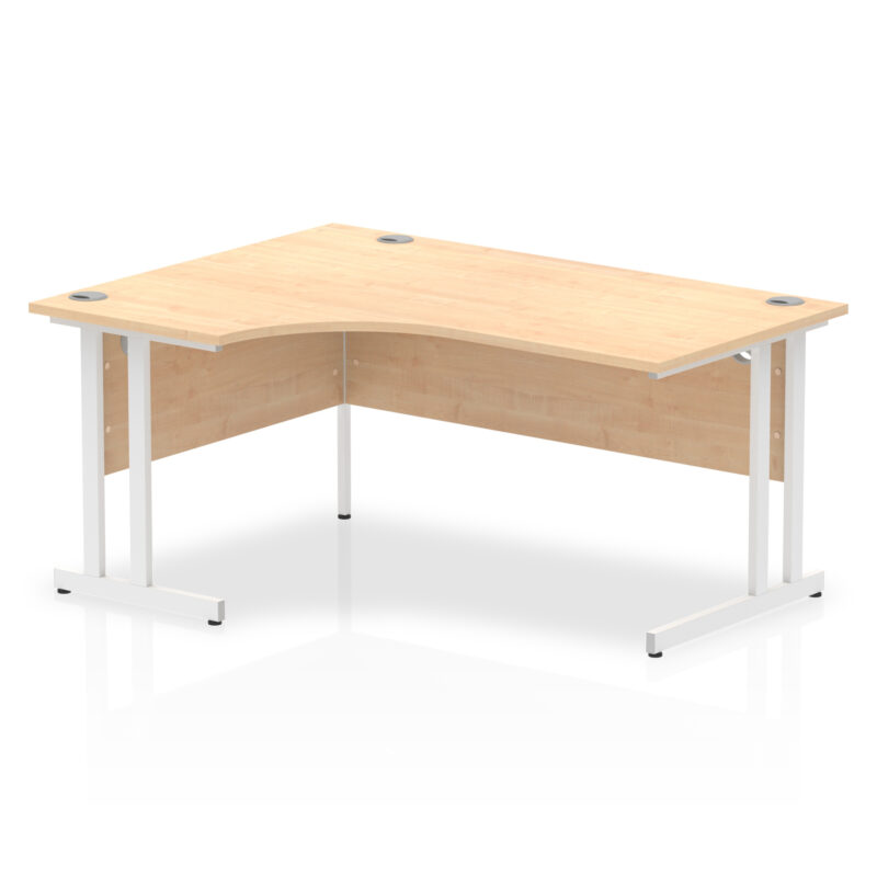 impulse 1600mm left crescent desk cantilever leg