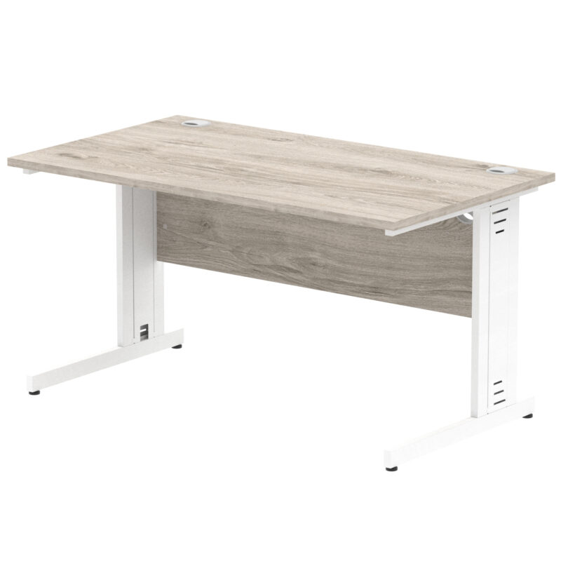 impulse 1400mm straight desk cable managed leg