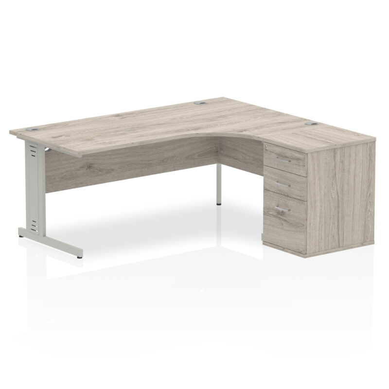 impulse 1800mm cable managed right crescent desk workstation