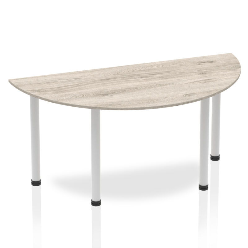 impulse semi circle table with post leg