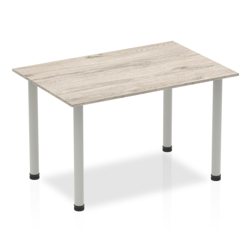 impulse 1200mm straight table with post leg