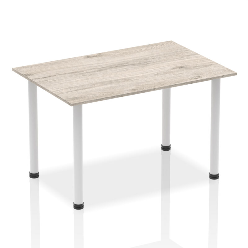 impulse 1400mm straight table with post leg
