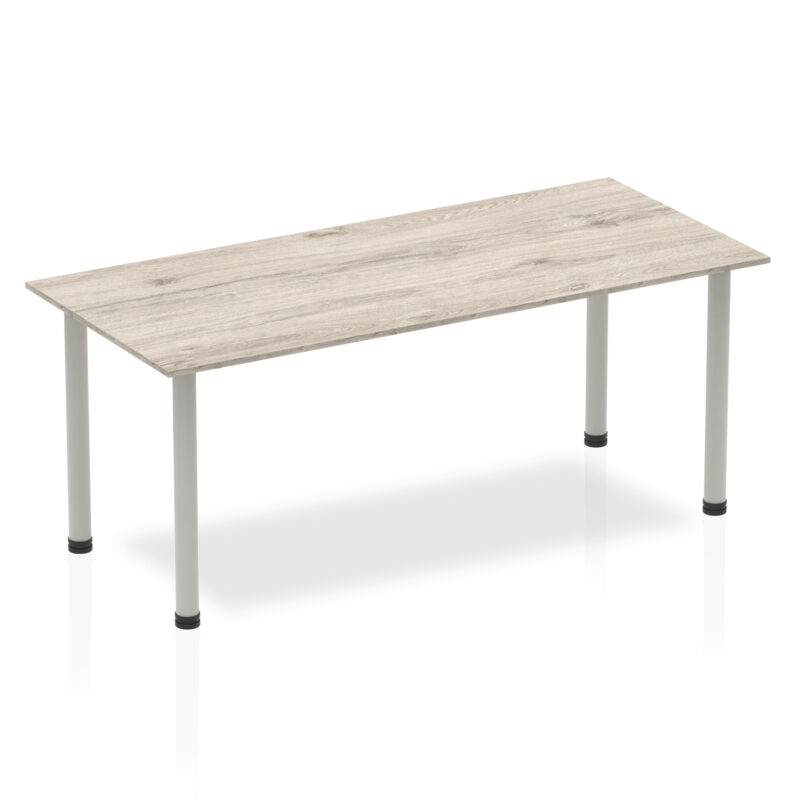 impulse 1800mm straight table with post leg