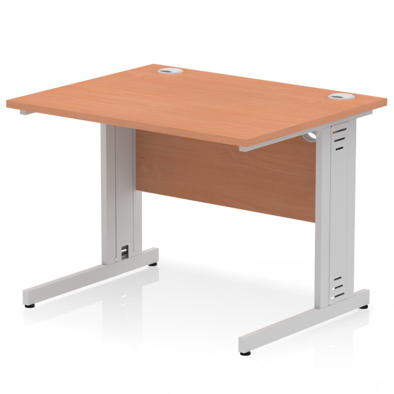 impulse 1000mm straight desk cable managed leg
