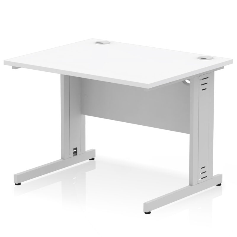 impulse 1000mm straight desk cable managed leg