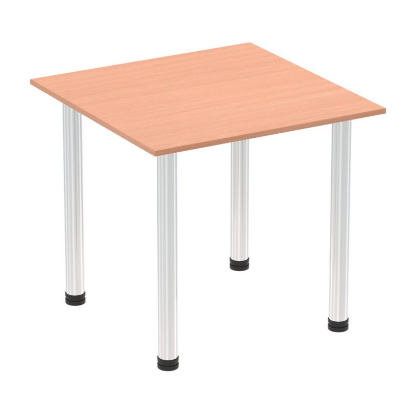 impulse square table with post leg