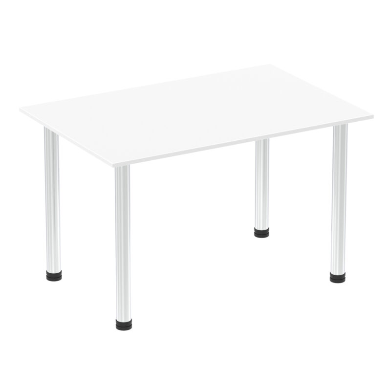 impulse 1200mm straight table with post leg