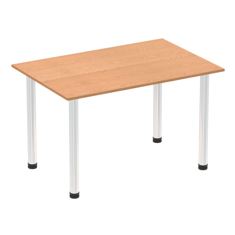 impulse 1200mm straight table with post leg