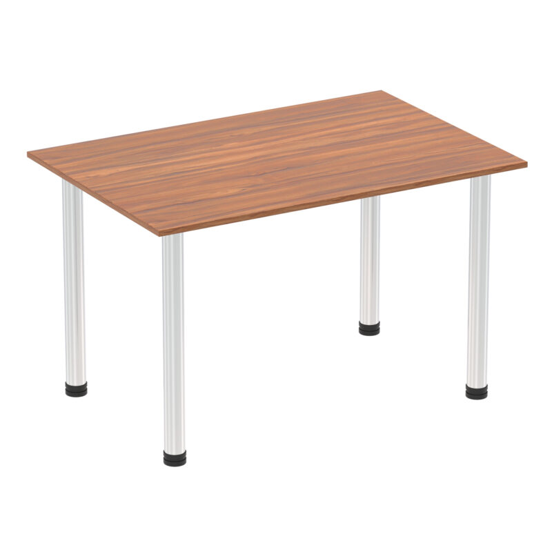 impulse 1200mm straight table with post leg