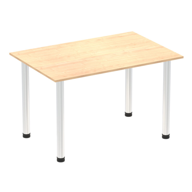 impulse 1200mm straight table with post leg