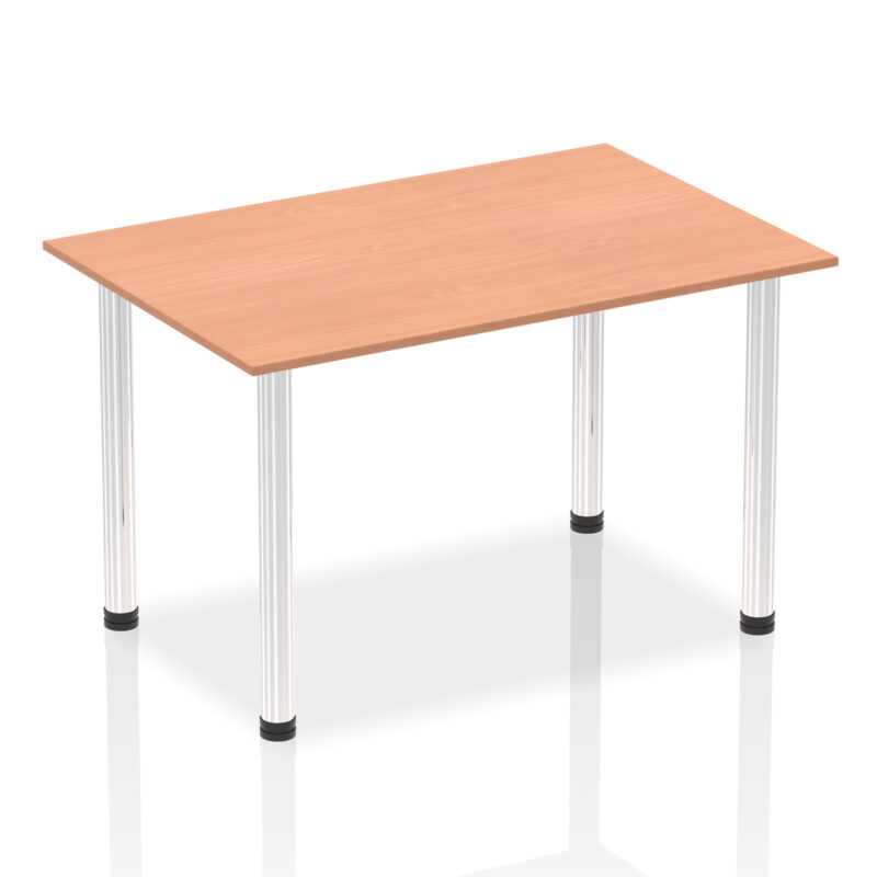 impulse 1400mm straight table with post leg