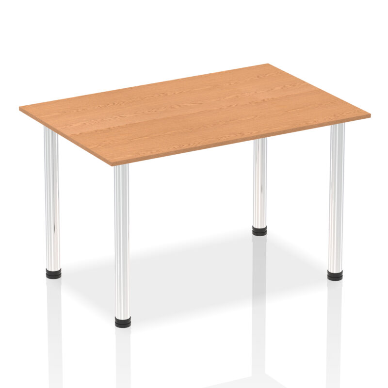 impulse 1400mm straight table with post leg