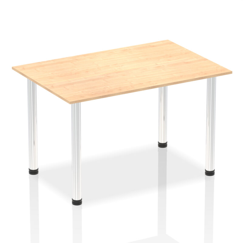 impulse 1400mm straight table with post leg