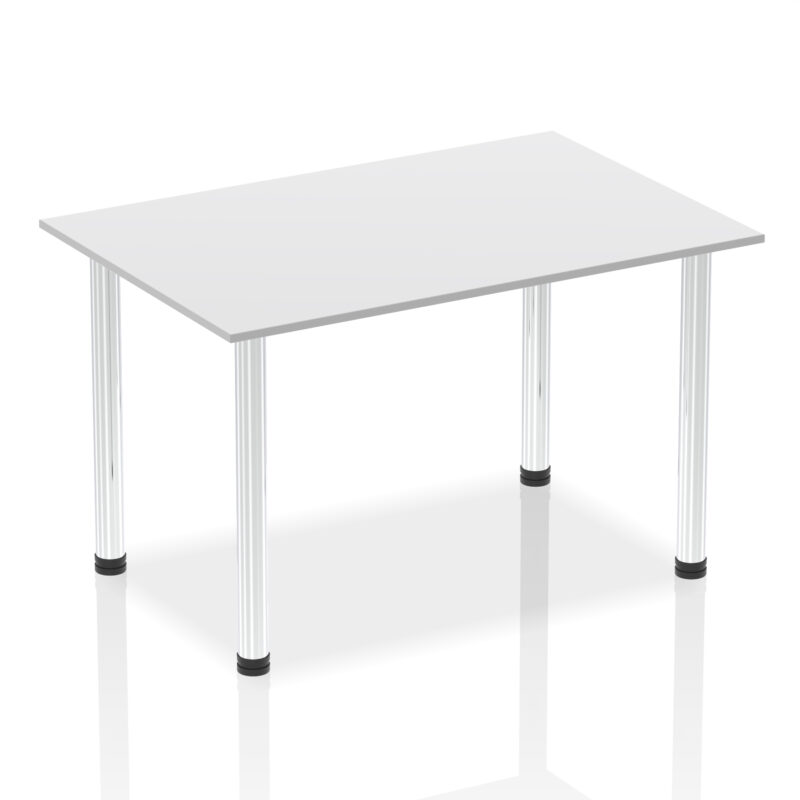 impulse 1400mm straight table with post leg
