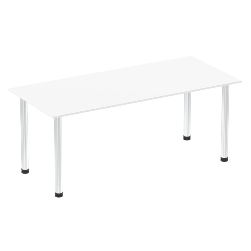 impulse 1800mm straight table with post leg