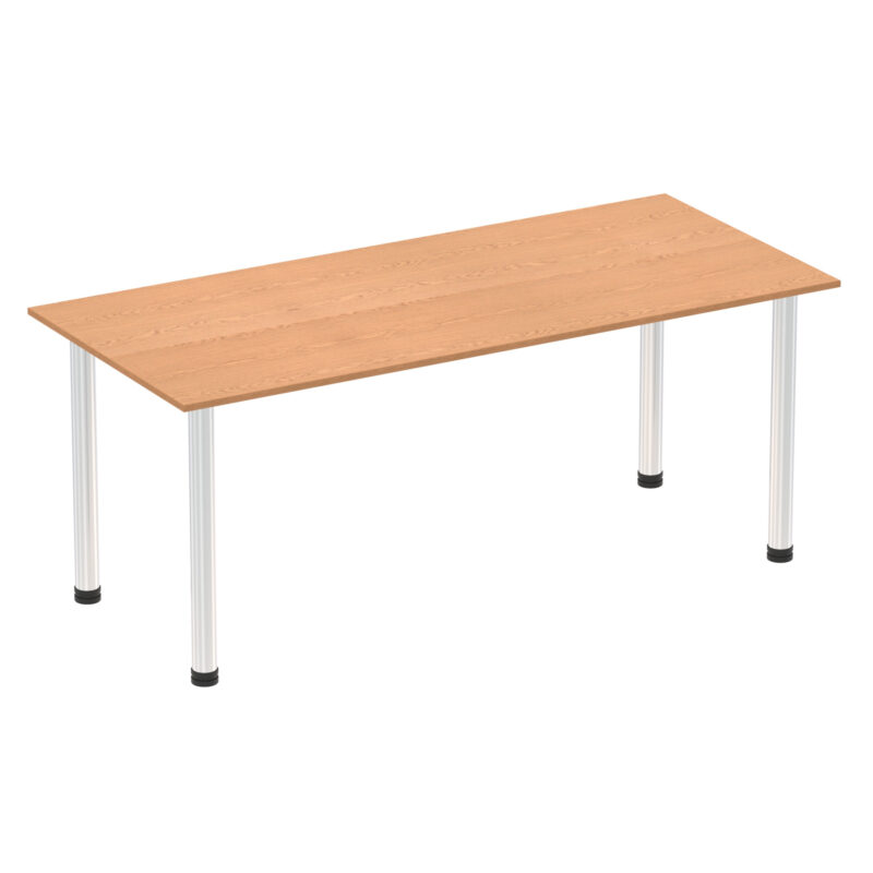 impulse 1800mm straight table with post leg