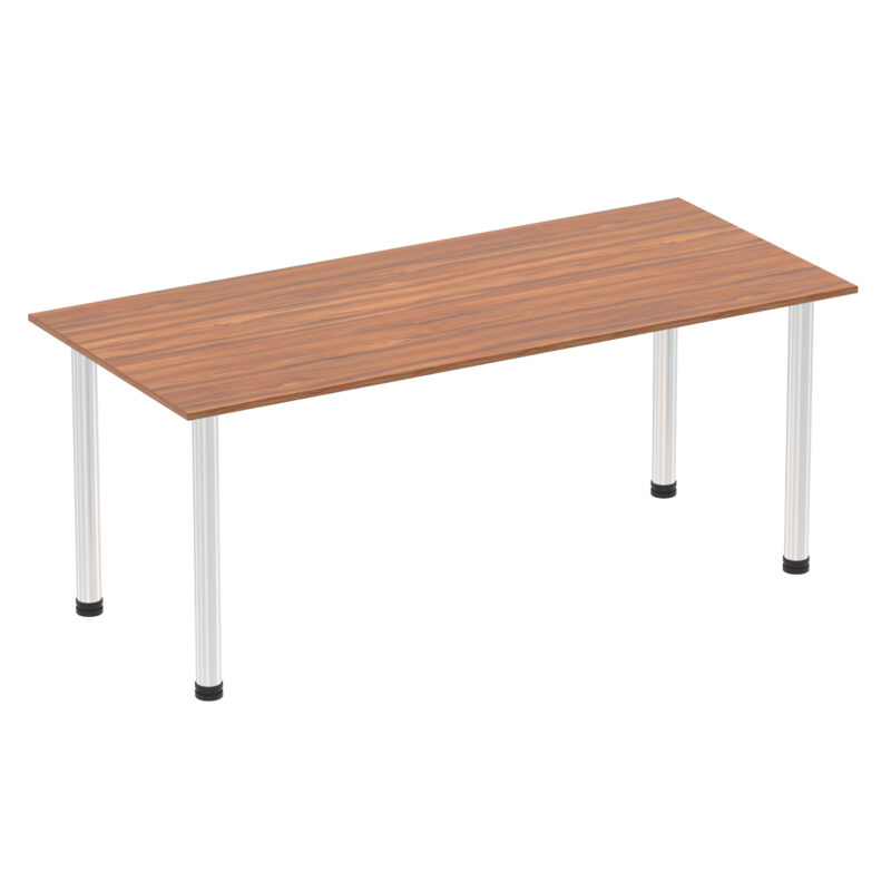 impulse 1800mm straight table with post leg