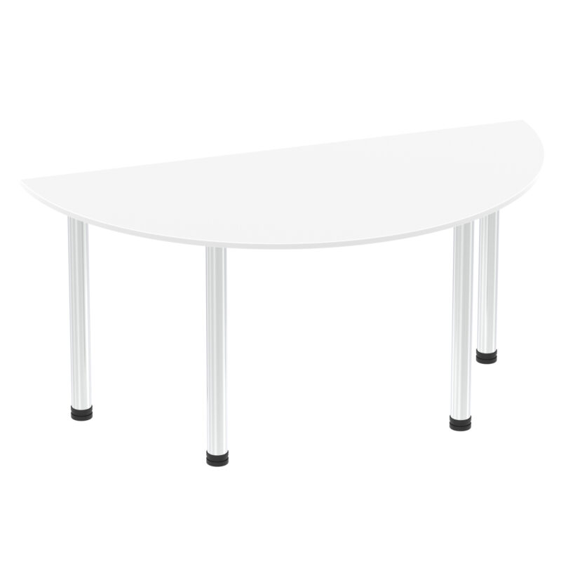 impulse semi circle table with post leg