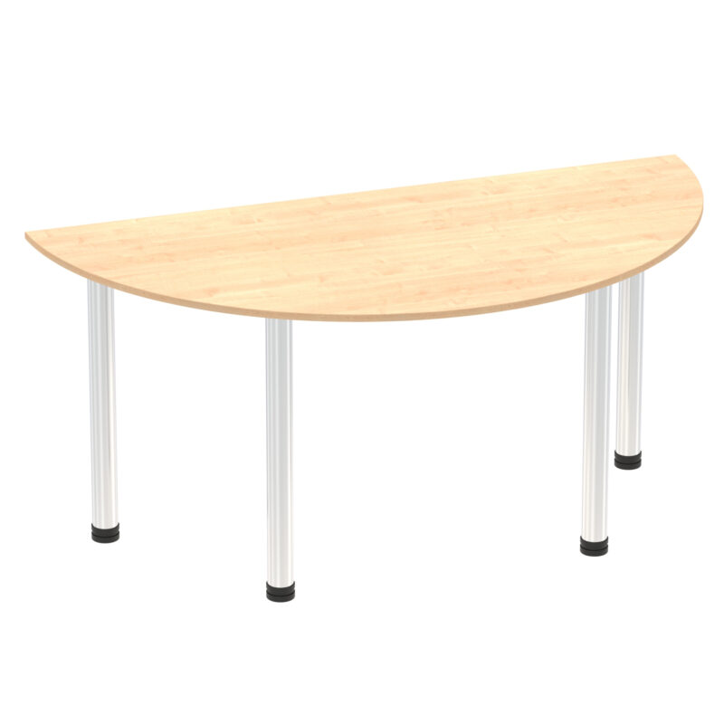 impulse semi circle table with post leg