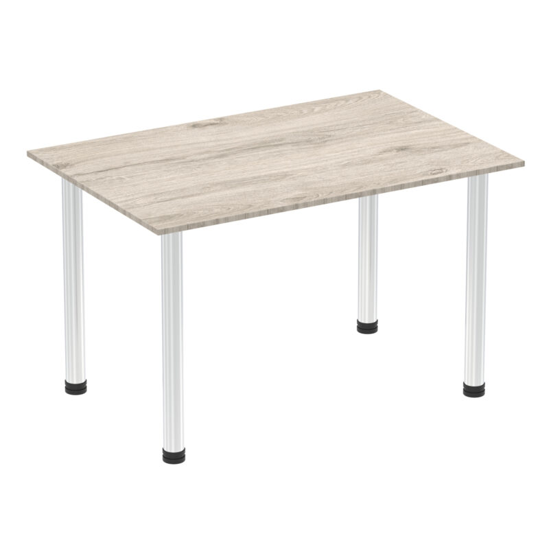 impulse 1200mm straight table with post leg